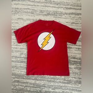 The Flash Men’s Red T-Shirt with Lightning Bolt Logo